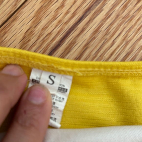 Yellow Ribbed Triangle Bikini Set - Picture 5 of 7